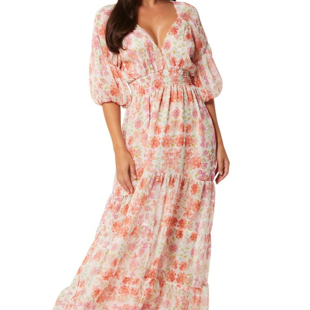 Misa Los Angeles Pippa Maxi Dress Medium Cora Flora NWT